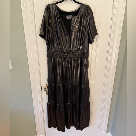 Anthropologie Somerset Dress Shine Edition in Carbon - Picture 4 of 7